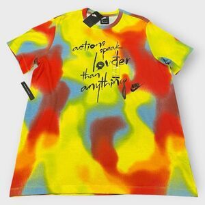 Nike Actions Speak Louder Than Anything Tie Dye T-Shirt Mens size XL CQ7173-100